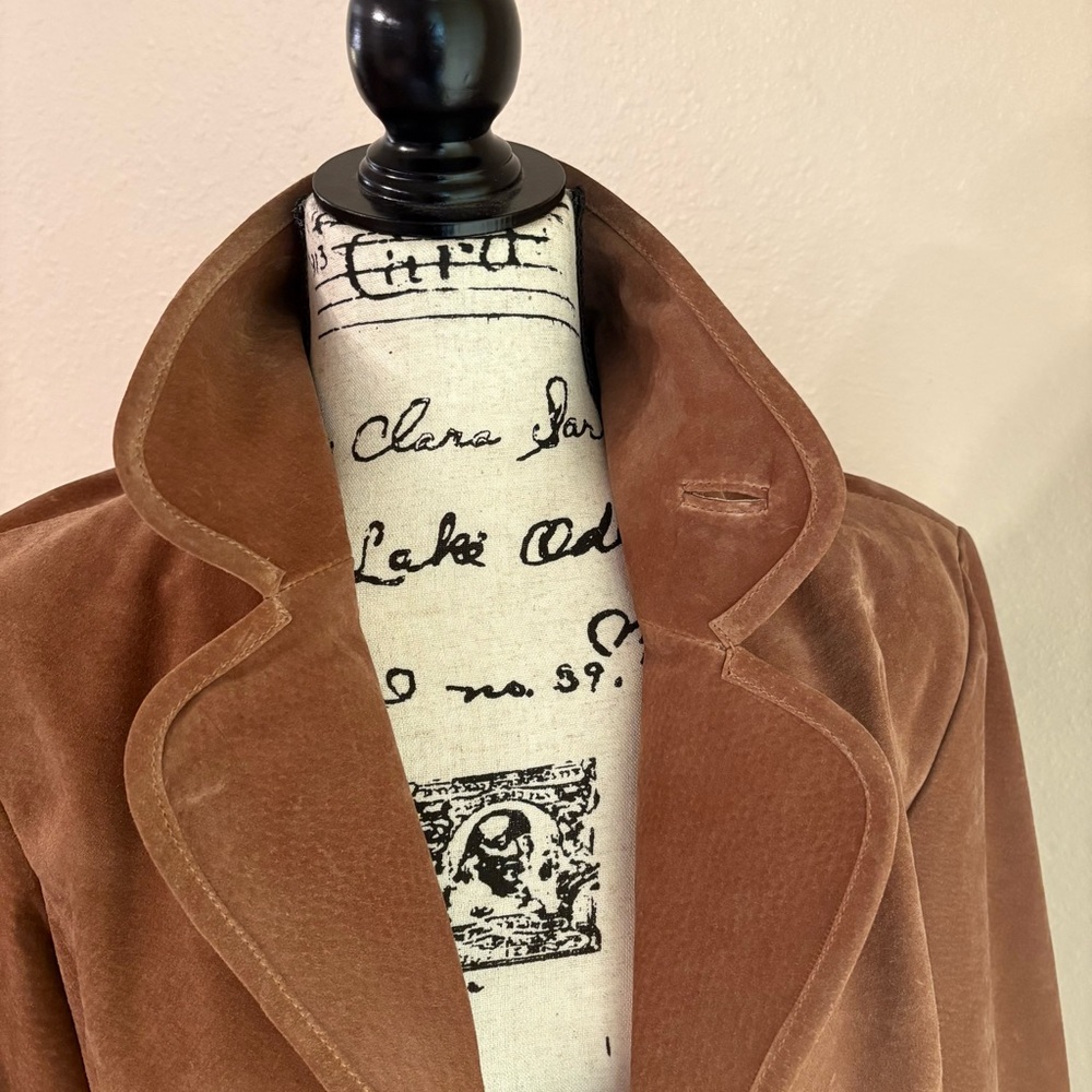 Vintage Live a Little Brown Suede Blazer - Picture 9 of 14